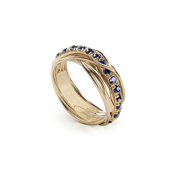 Anello Rubinia Donna Prezioso Collection Filo Della Vita in Oro giallo Zaffiro 0.99 Ct AN112GZB - AN112GZB